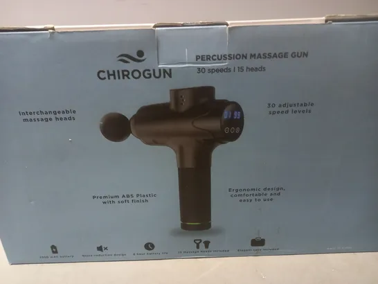 BOXED CHIROGUN PERCUSSION MASSAGE GUN 