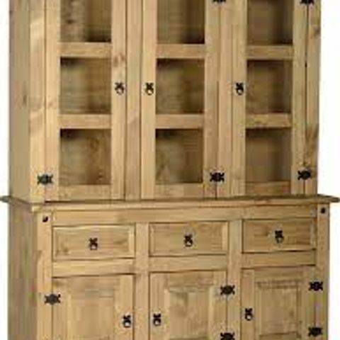BOXED CORONA 4'6" DISTRESSED WAXED PINE BUFFET HUTCH(4 BOXES)
