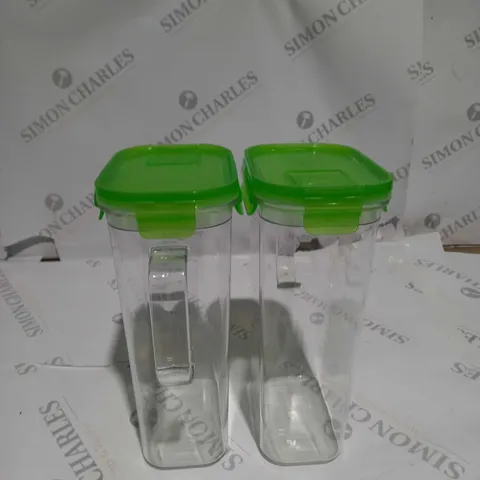 BOXED LOCK AND LOCK SET OF 2 DRINK JUGS IN LIME GREEN
