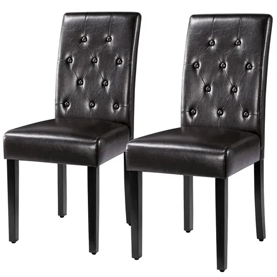 LEONHARDT UPHOLSTERED BLACK DINING CHAIR