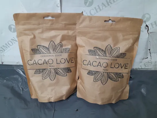 LOT OF 2 PACKS OF CEREMONIAL GRADE CACAO LOVE PERU