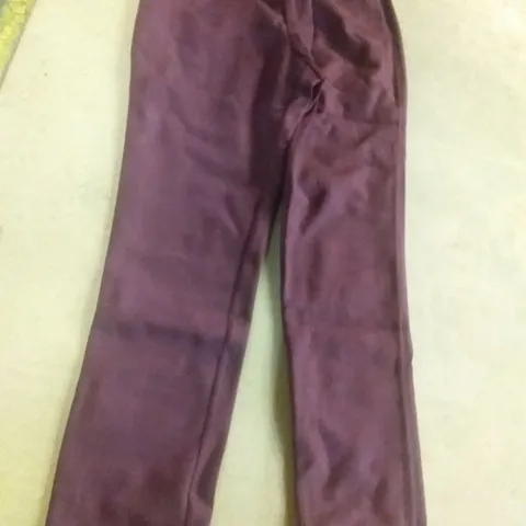 BOX OF APPROXIMATELY 16 MARLA WYNNE STRETCH FAUX SUEDE JEANS BURGUNDY - SIZE 8