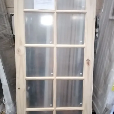 10 LITE KNOTTY PINE GLAZED INTERNAL DOOR 1981×838MM