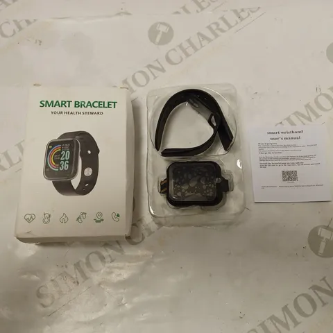 BOXED SMART BRACELET WITH WATCH, BLOOD PRESSURE AND HEART-RATE MONITOR FUNCTIONS, WITH INSTRUCTIONS