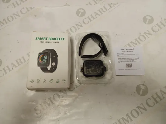 BOXED SMART BRACELET WITH WATCH, BLOOD PRESSURE AND HEART-RATE MONITOR FUNCTIONS, WITH INSTRUCTIONS