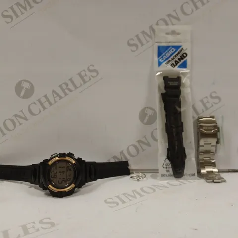 BOX OF APPROX 25 ASSORTED ITEMS TO INCLUDE - CASIO REPLACEMENT BAND - SEIKO STAINLESS STEEL WATCH STRAP - SBBOTTLYON HEART RING