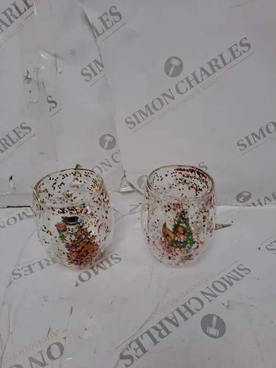 MR CHRISTMAS SET OF 2 FESTIVE INSULATED TUMBLERS