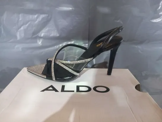 BOXED ALDO AABELLE BLACK SYNTHETIC OCCASION SIZE 5