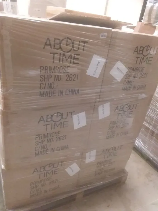 PALLET OF APPROXIMATELY 67 BOXES OF PERFECT TIME OUTDOOR CLOCK EU WHITE