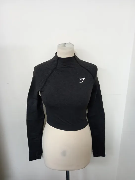 GYMSHARK CROPPED TRAINING TOP SIZE S