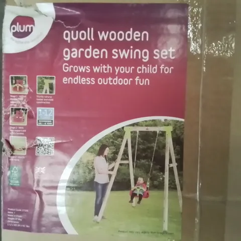 TWO BOXES OF PLUM QUOLL GARDEN SWING ACCESSORIES 