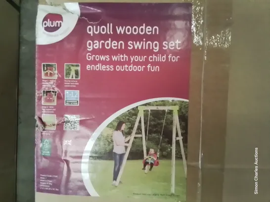 TWO BOXES OF PLUM QUOLL GARDEN SWING ACCESSORIES 