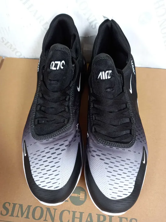 BOXED PAIR OF TRAINERS (BLACK/WHITE), SIZE 45 EU