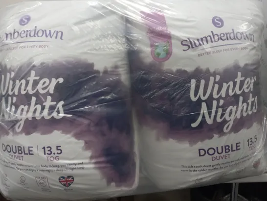 SLUMBERDOWN SET OF 4 13.5 TOG DOUBLE DUVETS