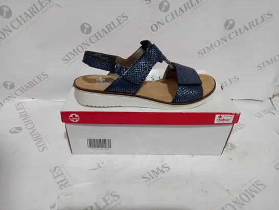 BOXED RIEKER BLUE SANDALS SIZE 40