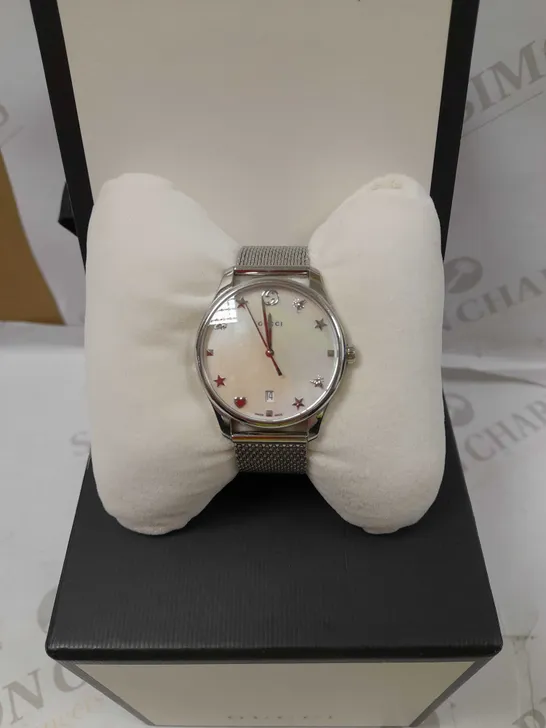 GUCCI G-TIMELESS MOTHER OF PEARL DIAL LADY'S WATCH