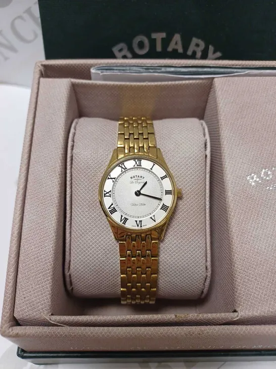 ROTARY LES ORIGINAL ULTRA SLIM GOLD WRISTWATCH 