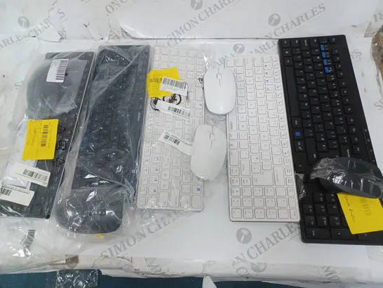 LOT OF 5 ASSORTED UNBOXED RAPOO WIRELESS KEYBOARDS AND MOUSE SETS