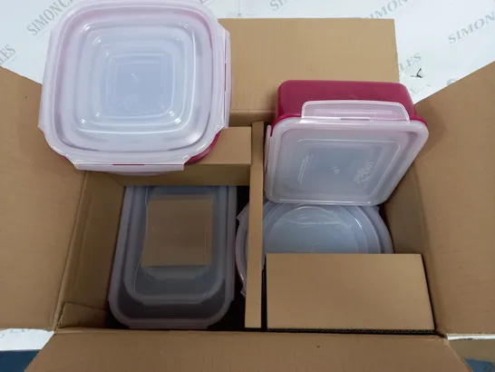 LOCK & LOCK PLASTIC FOOD STORAGE CONTAINERS 16 PIECE SET