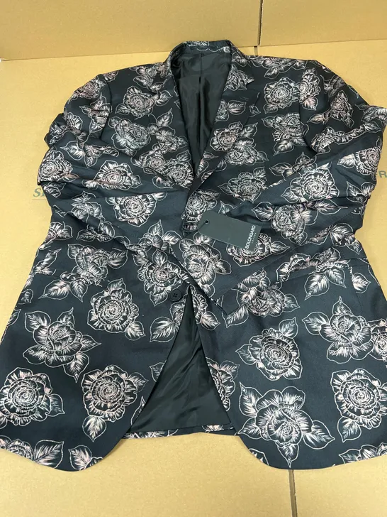 BOLONGARO MENS SIZE 40 JACKET WITH FLORAL DESIGN