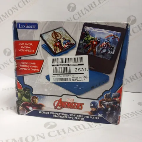 BOXED LEXIBOOK MARVEL AVENGERS PORTABLE DVD PLAYER