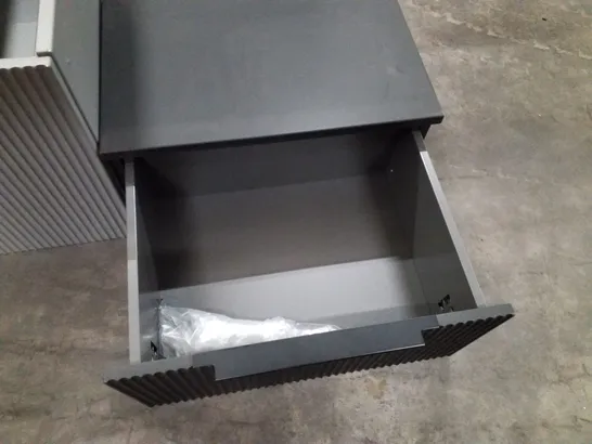 BRAND NEW 2 LEVEL VANITY UNIT GREY/BLACK - 1010×445×433/263MM