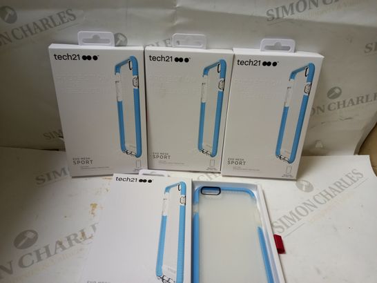 BOX OF APPROX 80 TECH21 PROTECTIVE PHONE CASES IPHONE 6 PLUS - CLEAR/BLUE