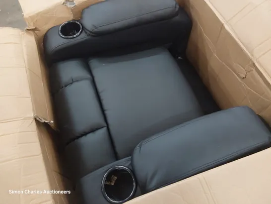 BOXED POWER RECLINING EASY CHAIR BASE BLACK LEATHER ( NO BACK)