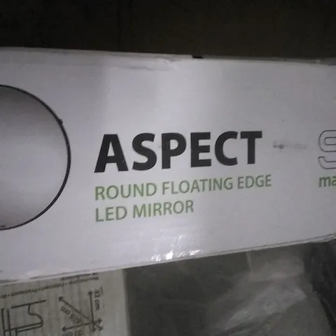 BOXED ASPECT ROUND FLOATING EDGE LED MIRROR 