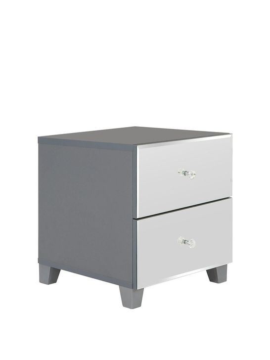 BELLAGIO MIRRORED 2 DRAWER BEDSIDE CHEST  RRP &pound;119.99 RRP £119.99