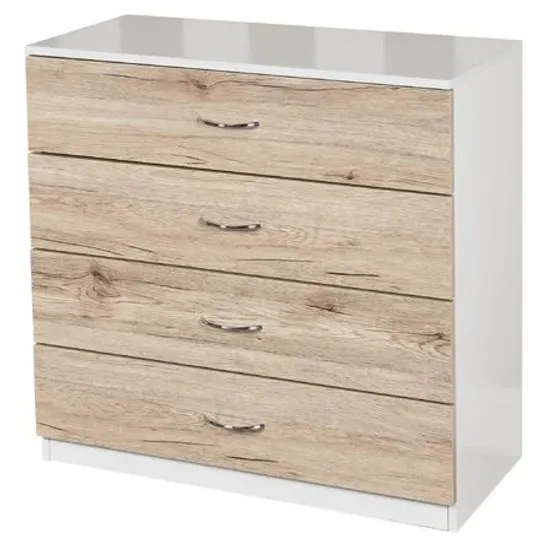 BOXED KEETON 4 DRAWER CHEST - WHITE (BOX 2 OF 2 ONLY)