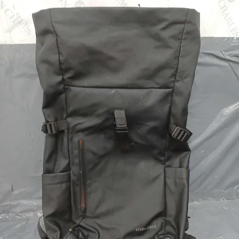 STUBBLE & CO BLACK/ORANGE HIKING BAG 