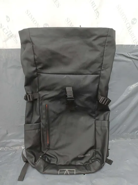 STUBBLE & CO BLACK/ORANGE HIKING BAG 