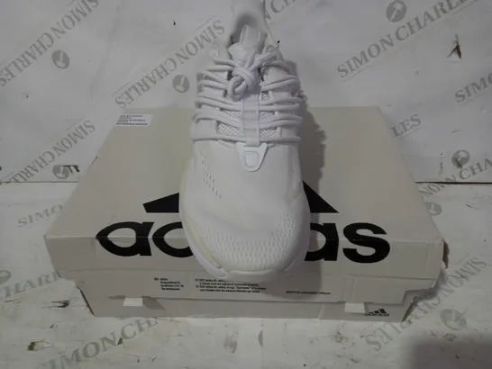 BOXED PAIR OF ADIDAS ALPHABOOST V1 SHOES IN WHITE UK SIZE 8