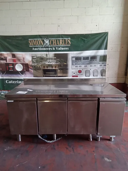 COMMERCIAL FOOD PREP STATION WITH UNDERCOUNTER FRIDGE