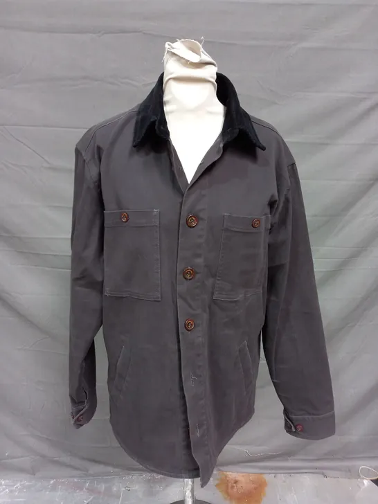 PERCIVAL CORD NECK BUTTON UP JACKET - MEDIUM