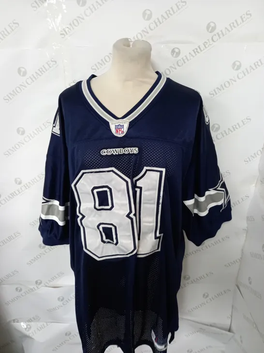 COWBOYS NFL JERSEY WITH OWENS 81 SIZE UNSPECIFIED