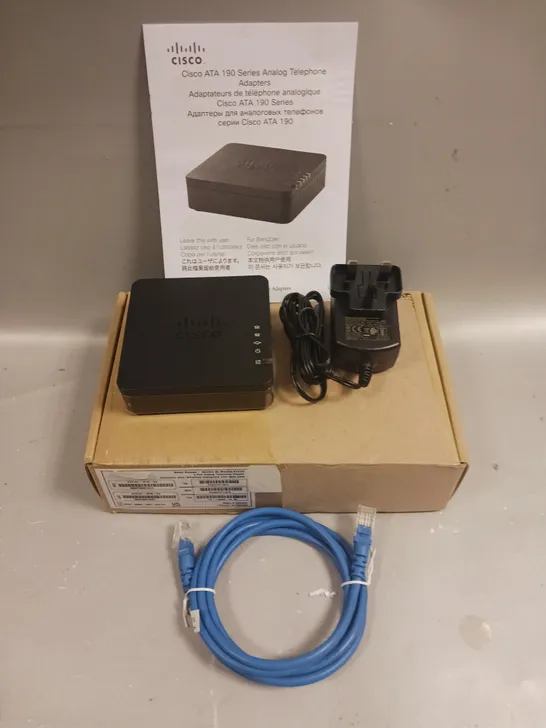 BOXED CISCO ATA 190 SERIES ANALOG TELEPHONE ADAPTER