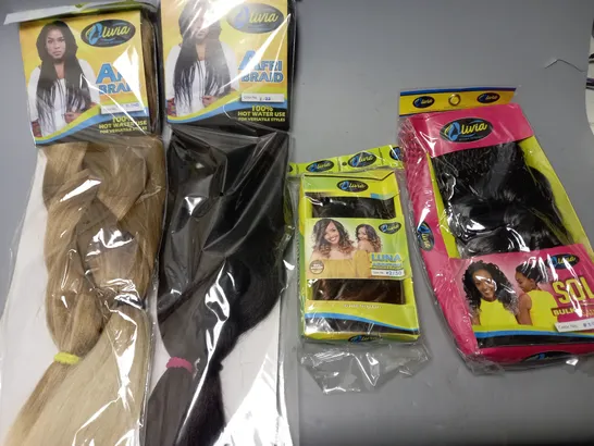 BOX OF APPROX. 20 SEALED OLIVIA HAIR PIECES IN ASSORTED COLOURS AND STYLES