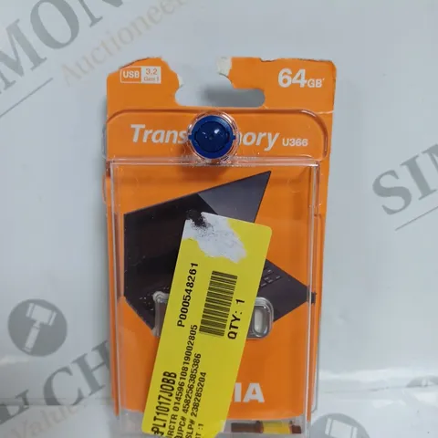 BOXED TRANSMEMORY U366 USB FLASH DRIVE 64GB