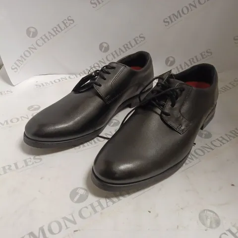 M&S AIRFLEX BLACK LEATHER SHOES- UK 9.5