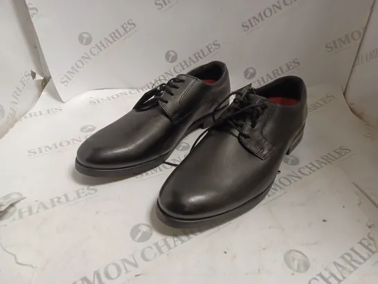 M&S AIRFLEX BLACK LEATHER SHOES- UK 9.5