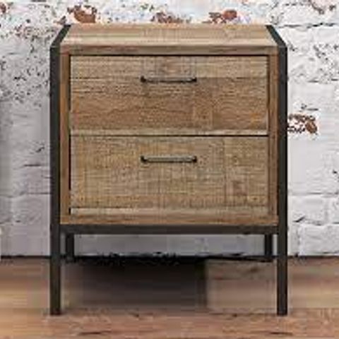 BOXED URBAN RUSTIC 2 DRAWER CHEST (1 BOX)