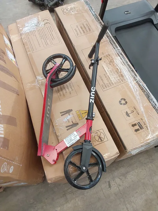 ZINC BIG WHEELED FOLDING CRUISE SCOOTER - RED RRP £69.99