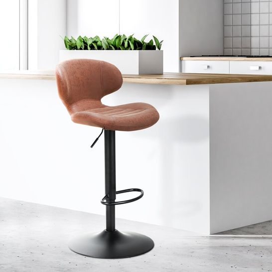 BOXED HEIGHT ADJUSTABLE SWIVEL BAR STOOL