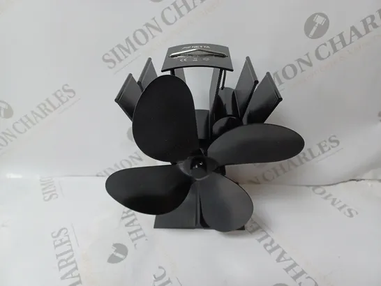 BOXED NETTA 4-BLADE SELF-POWERED FREE-STANDING STOVE FAN