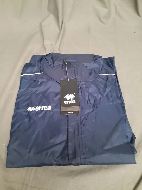 ERREA BASIC ZIPPED WATERPROOF COAT IN NAVY SIZE XL