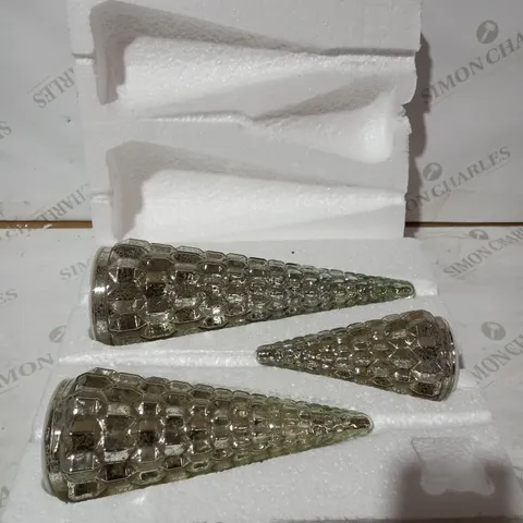 ALISON CORK SET OF MERCURY GLASS TREES