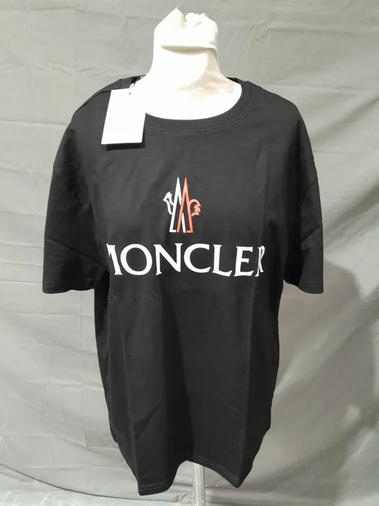 MONCLER BLACK T-SHIRT - MEDIUM