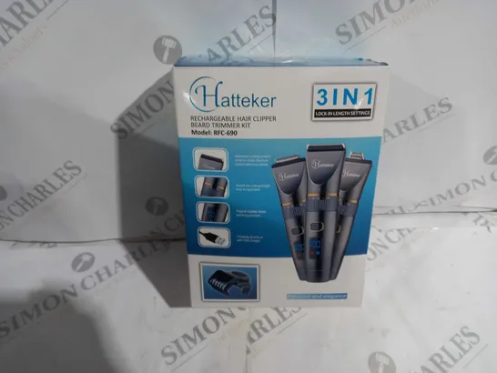 BOXED HATTEKER 3-IN-1 RECHARGEABLE HAIR CLIPPER